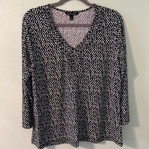 V neck knit top